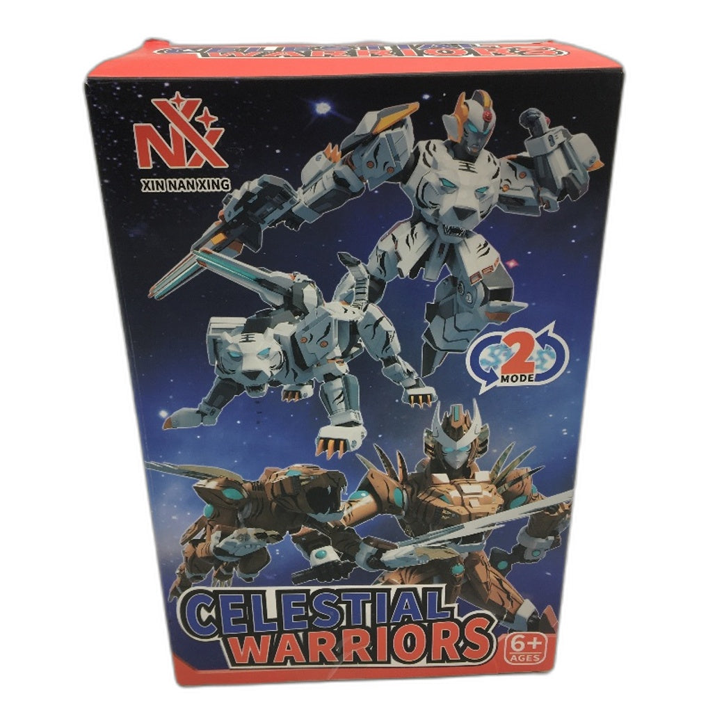 Celestial Warriors 2 Modes Tiger Animal Deformation Robot Action Figure Age 6+