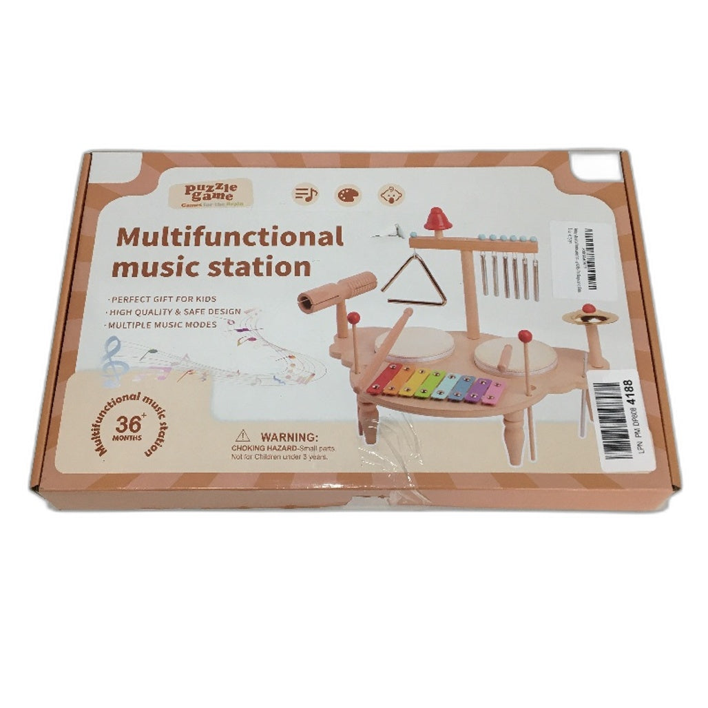 Baby Musical Instruments 7 In 1 Multifunctional Music Station Toy Drum Age 3+
