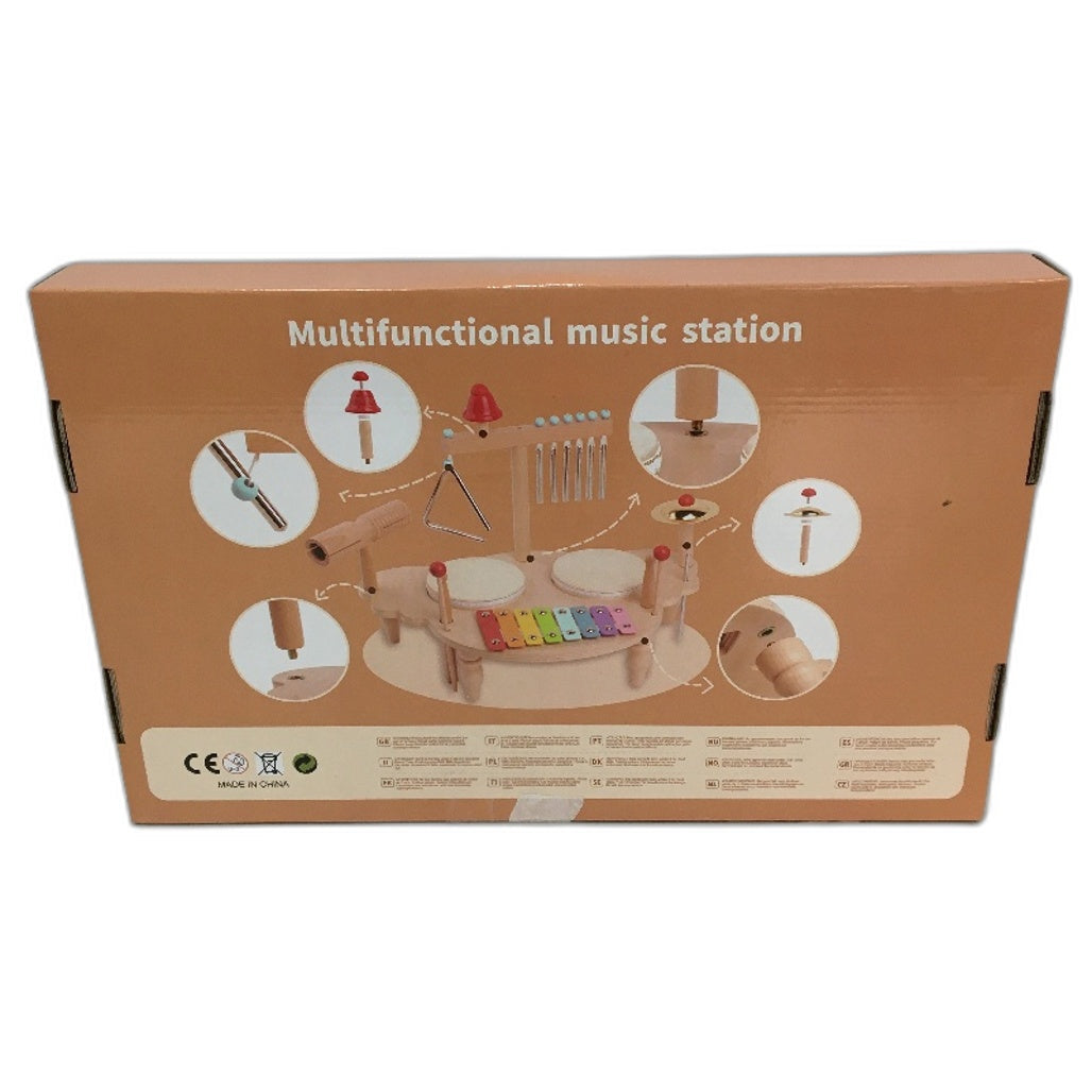 Baby Musical Instruments 7 In 1 Multifunctional Music Station Toy Drum Age 3+