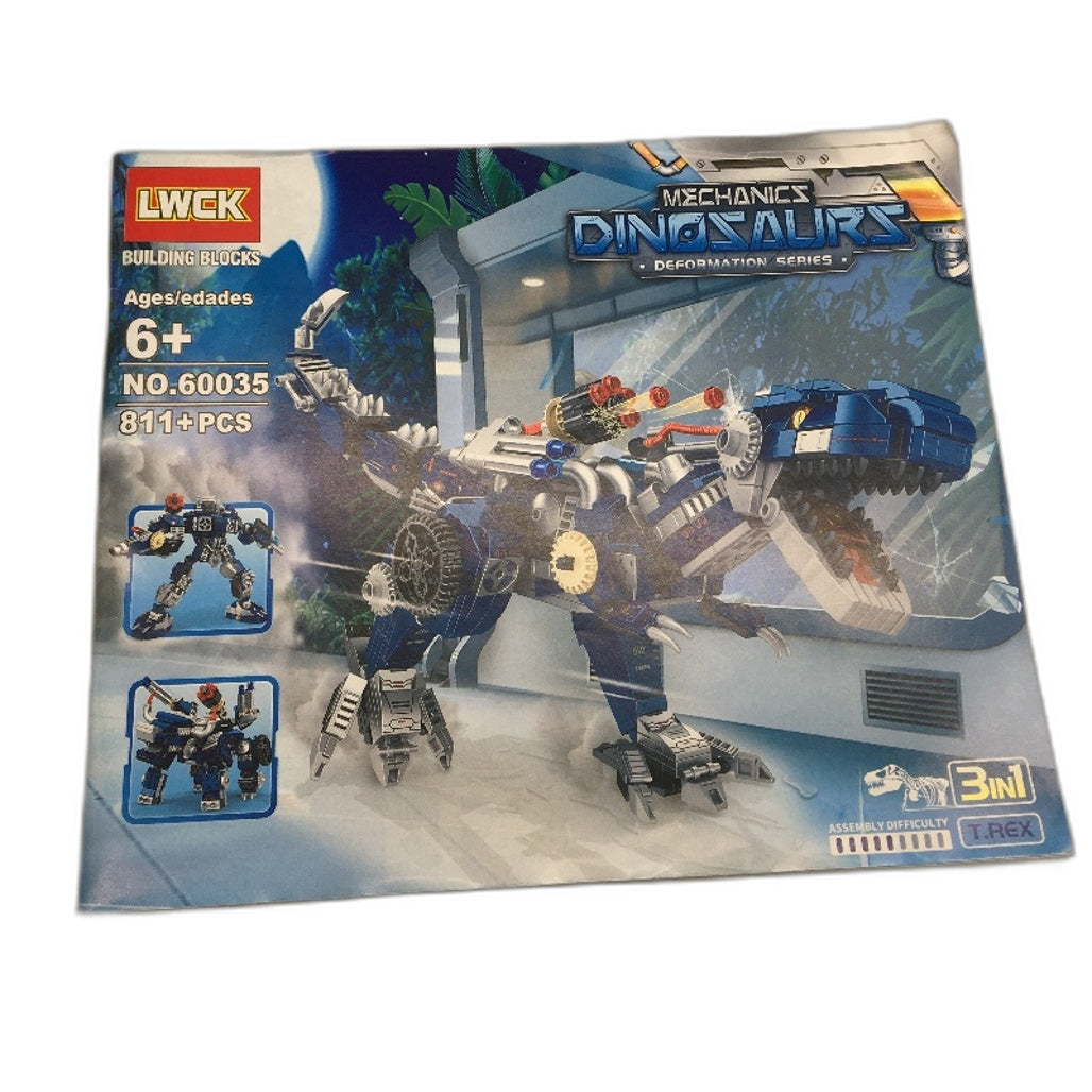 LWCK 60035 Mechanics Dinosaurs Deformation Series 3 In 1 Building Blocks 811 PCS