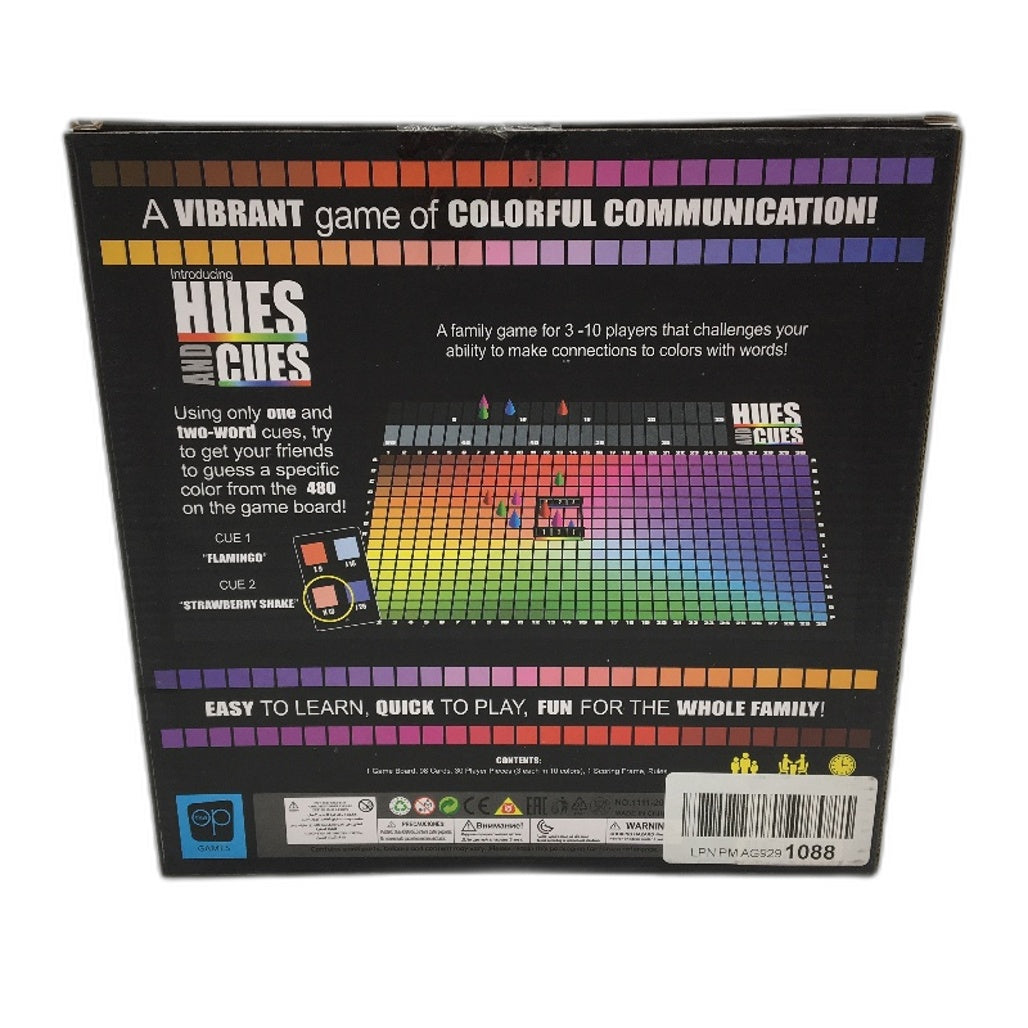 Hues And Cues Colour Guessing Board Game For Families Party 3-10 Players Age 8+