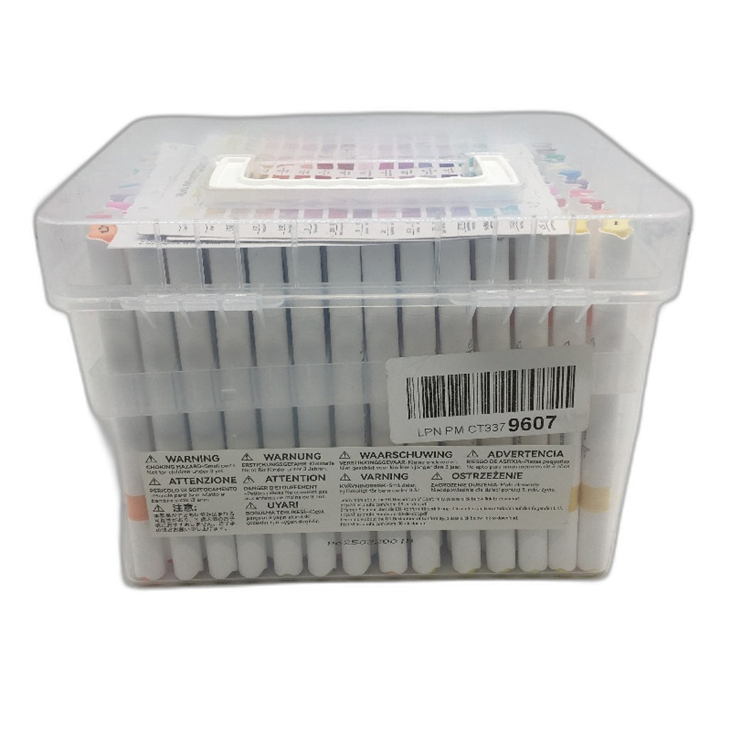 Ohuhu Dual Tip Marker Pens 140 Colours Water Based Colouring Art Chisel & Brush
