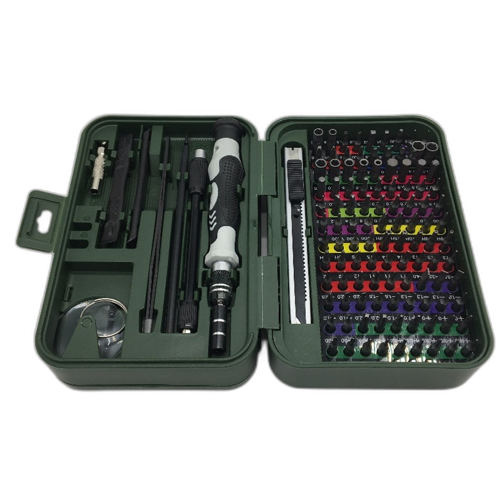 Precision Screwdriver Set 132 In 1 Magnetic Electronic Repair Kit Phone PC Green