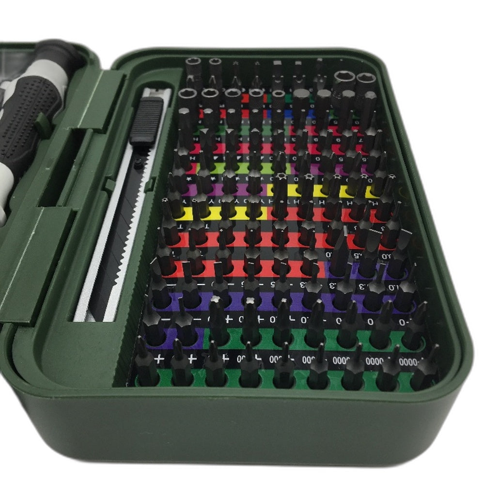 Precision Screwdriver Set 132 In 1 Magnetic Electronic Repair Kit Phone PC Green