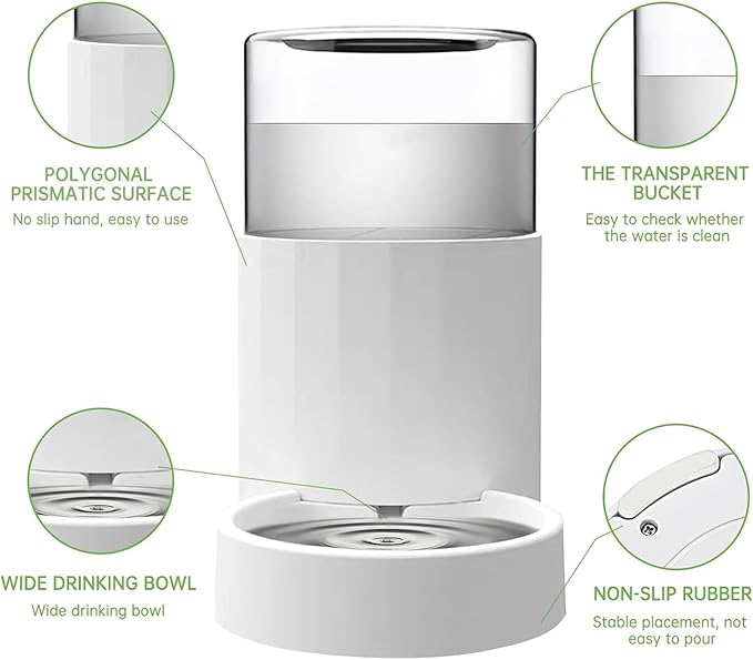 AMEIFU Small Pet Dog Cat Automatic Water Feeder Bowl Dispenser Leakproof Indoor