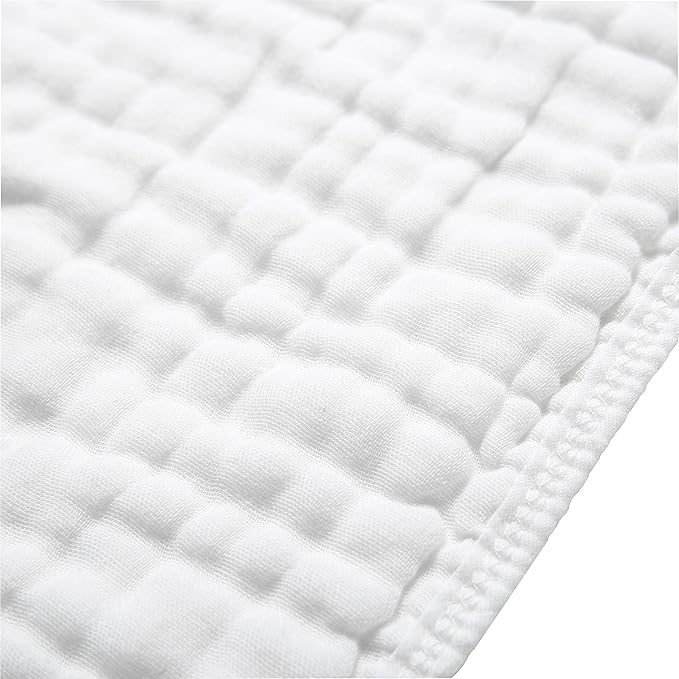 CottCare 100% Cotton 6 Pack Muslin Burp Cloths For Baby Super Soft & Absorbent