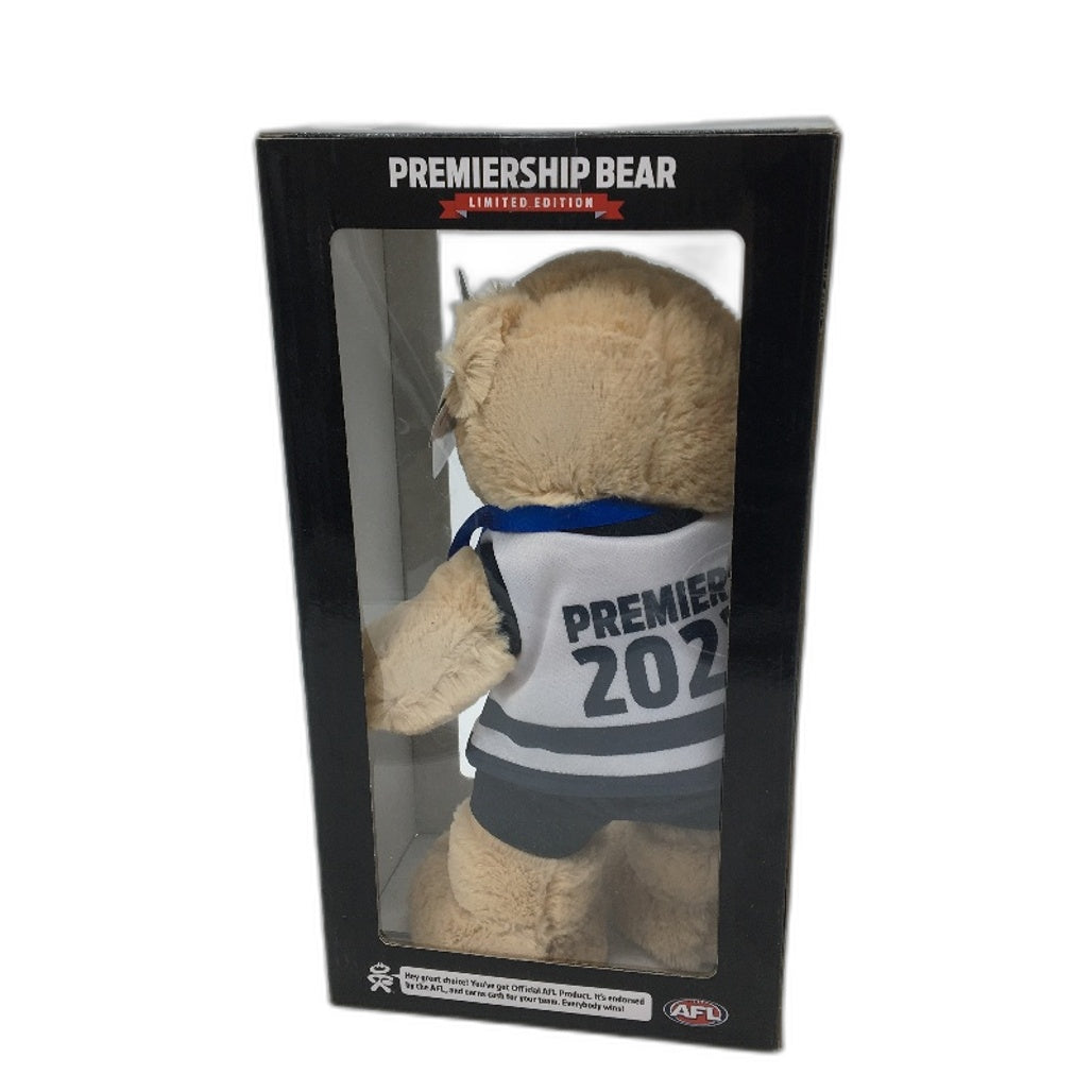 Official AFL 2022 Premiership Bear Geelong Cats Limited Edition Soft Plush Toy