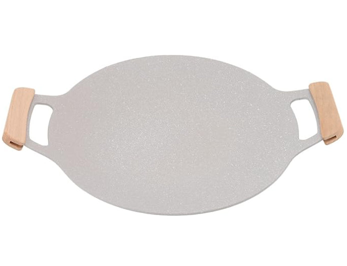 Nonstick Korean BBQ Grill Plate Pan With Handles 34CM For Gas Stovetop Induction