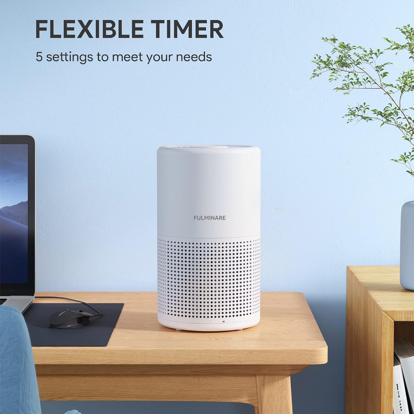 Fulminare PU-P05 True HEPA Filter White Air Purifier with Night Light NEW