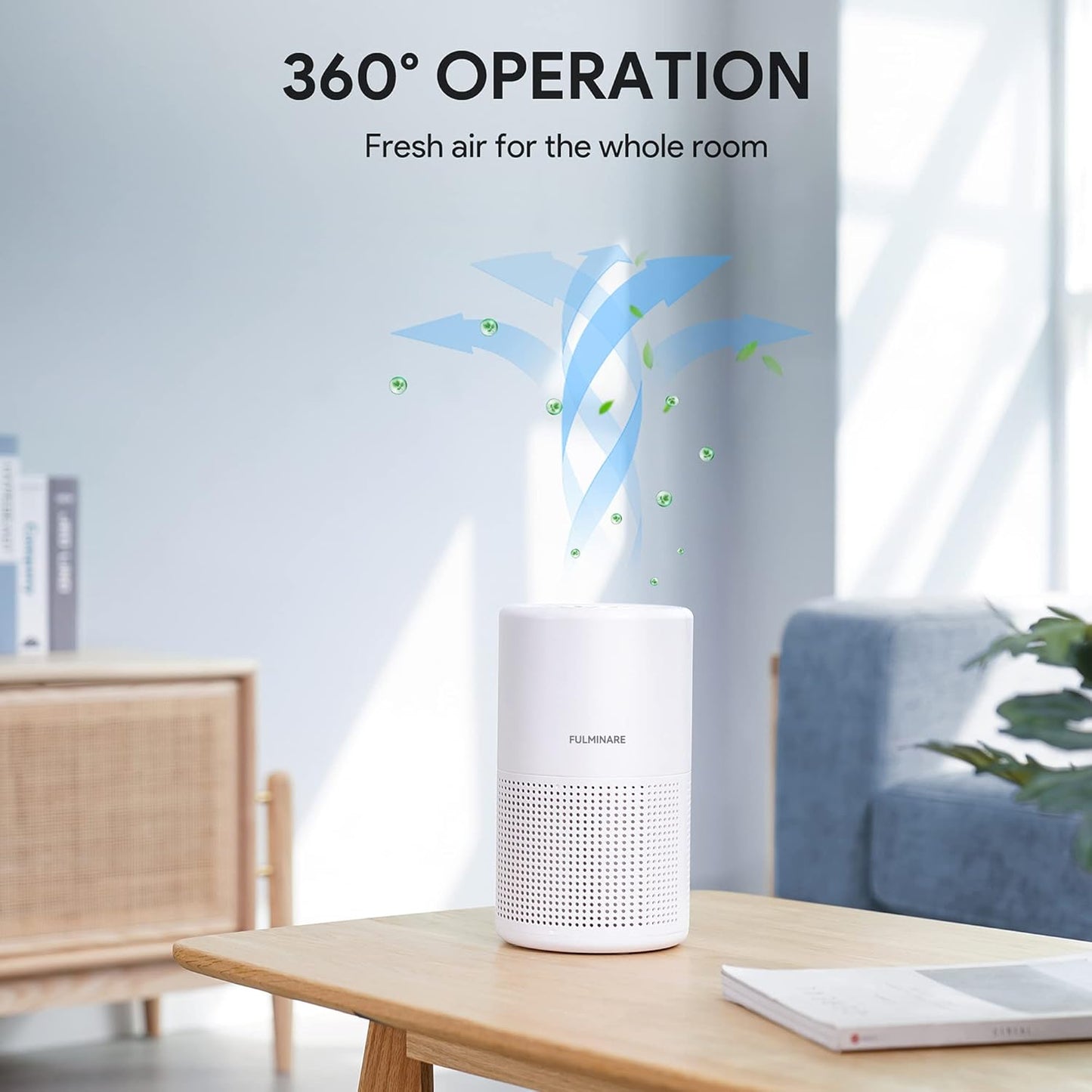 Fulminare PU-P05 True HEPA Filter White Air Purifier with Night Light NEW