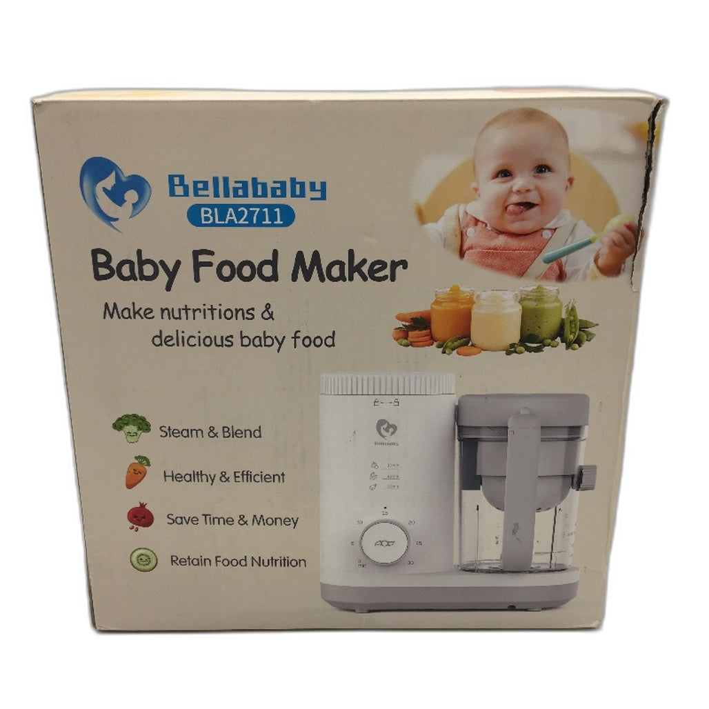 Bellababy BLA2711 Steam and Blend Baby Food Puree Maker in White NEW