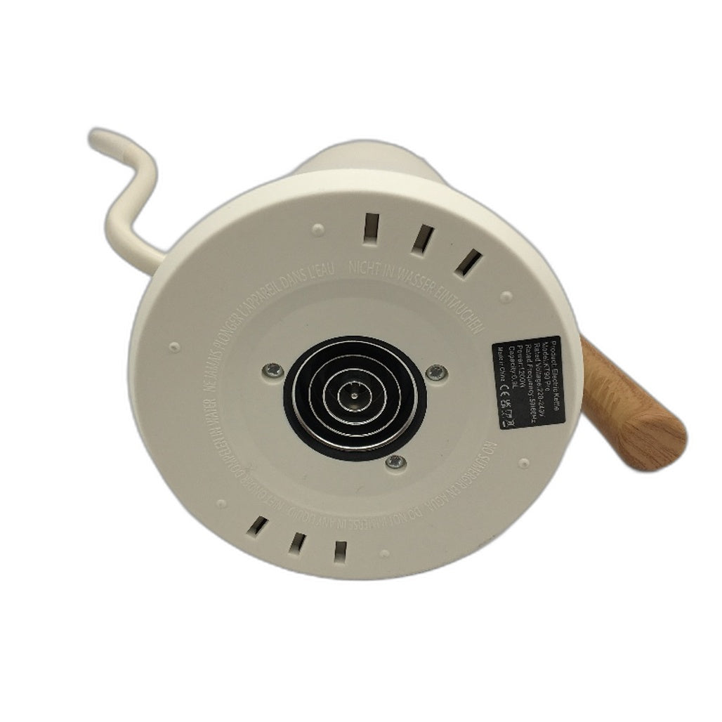 KT90Pro 0.9L 1200W 220-240V Electric Gooseneck Kettle in Cream White NEW