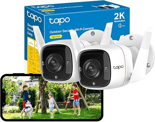 TP-LINK Tapo C310 2 Pack 2K Resolution  AI Outdoor Security Cameras EU Ver NEW