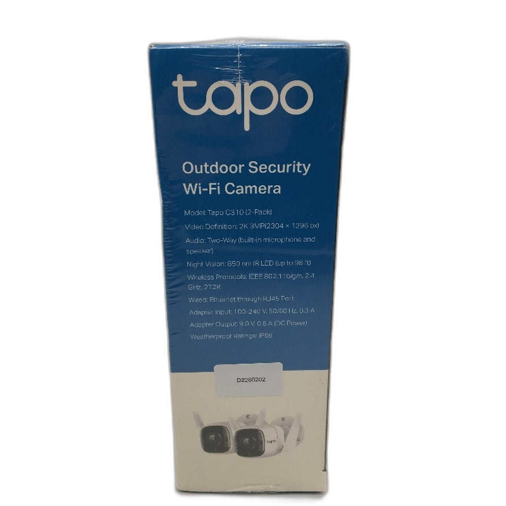 TP-LINK Tapo C310 2 Pack 2K Resolution  AI Outdoor Security Cameras EU Ver NEW