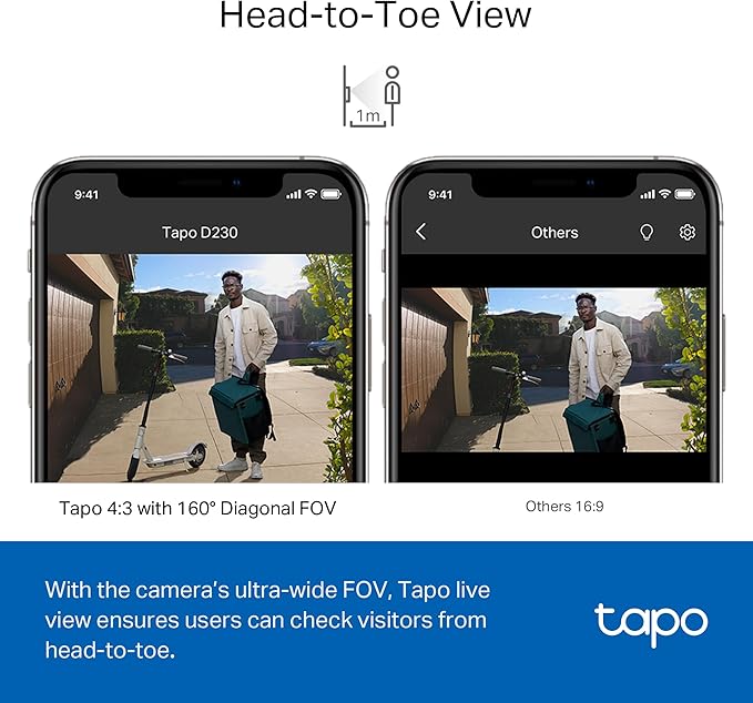 TP-LINK Tapo D230S1 2K 5MP Two Way Wireless Smart Doorbell with Hub US Ver NEW