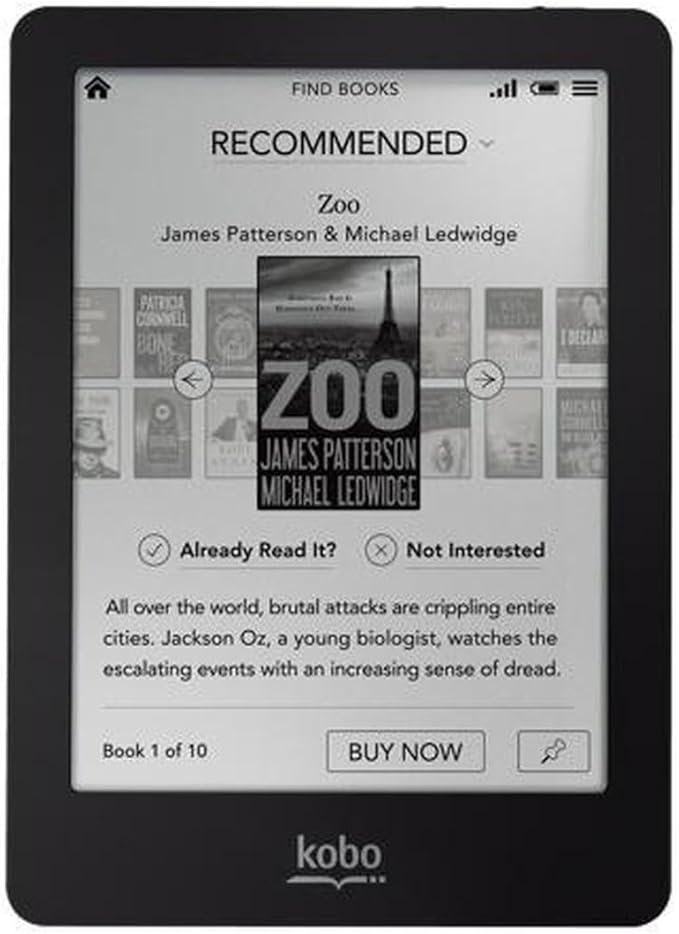 Rakuten Kobo Glo 6 Inch BW up to 32gb Storage Portable eReader in Black DEMO