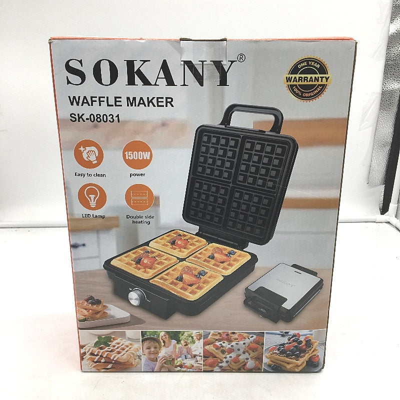 Sokany SK-08031 1500W 220-240V 4 Slot Nonstick Electric Waffle Maker NEW