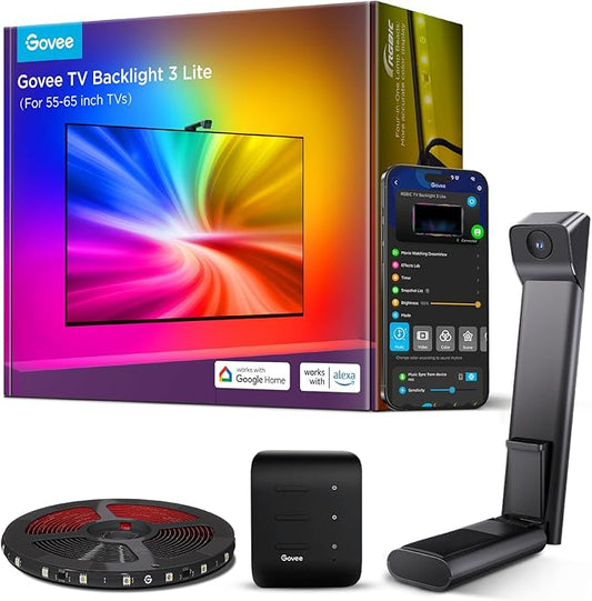 Govee TV Backlight 3 Lite for 55-65 Inch TVs Works with Alexa and Google NEW