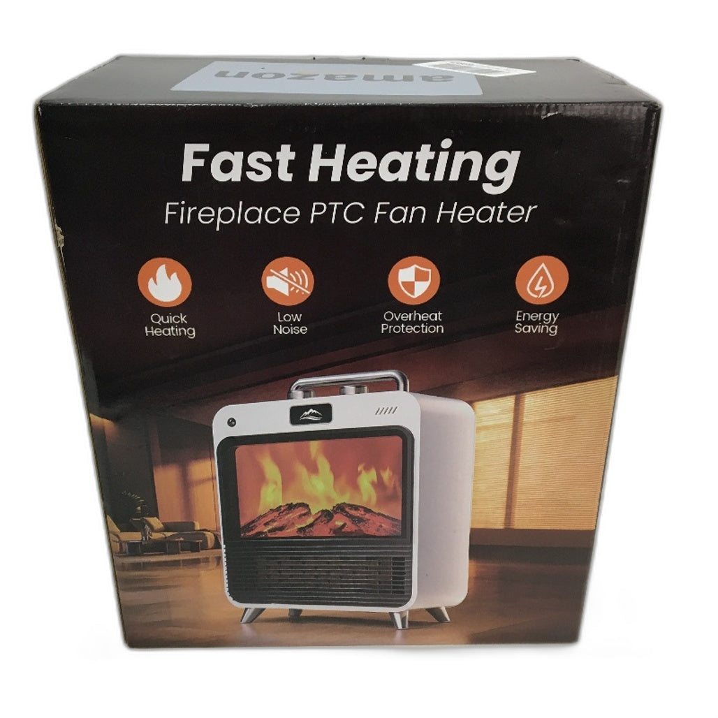 Zumist 1500W Portable Electric Fan Heater 3D Flame Fireplace For Indoor Use DEMO