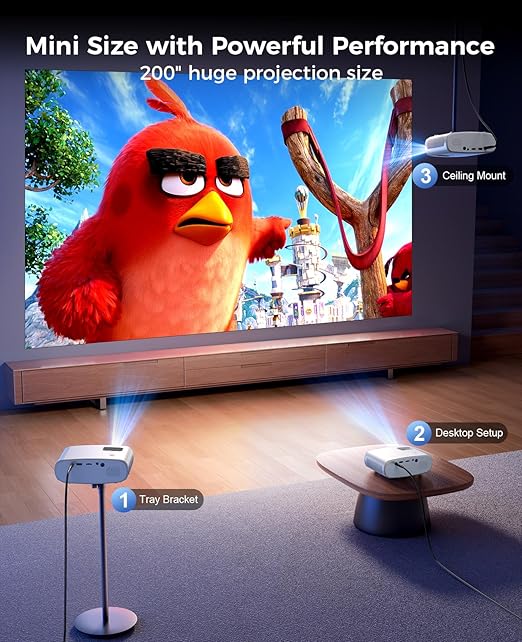 Elephas BL128 Full HD 1080p 5K Lux Brightness Mini Home Movie Projector DEMO