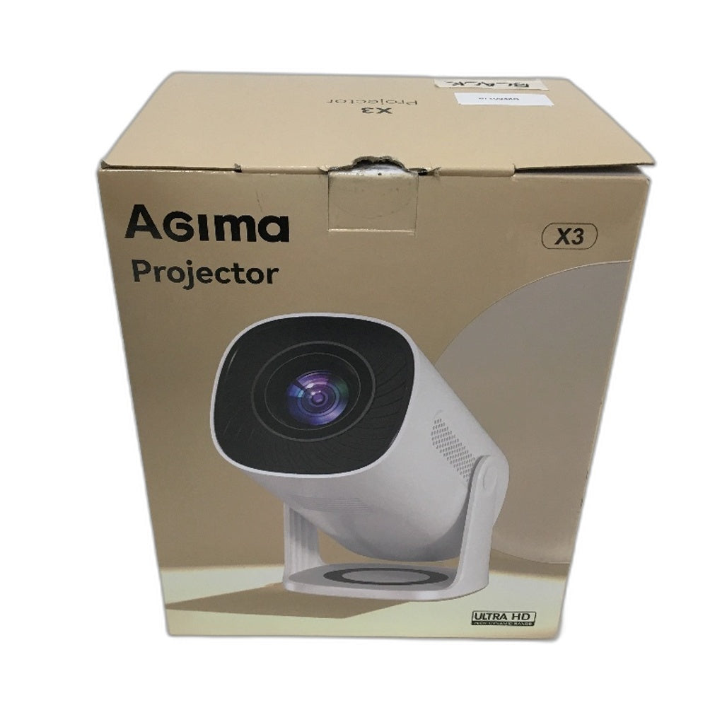 Agima 1080p Built in Smart OS Portable Home Video Projector in Black DEMO