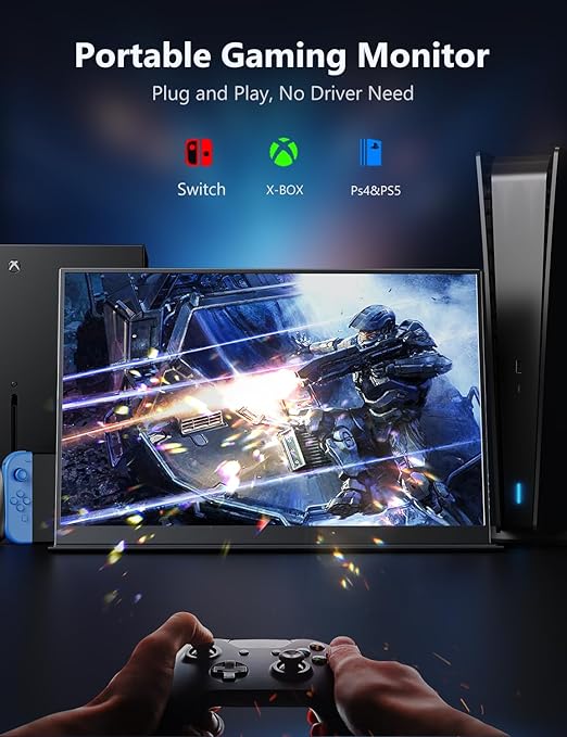MagicRaven 16 Inch 2.5K 144Hz Built in Speakers Portable Gaming Monitor NEW