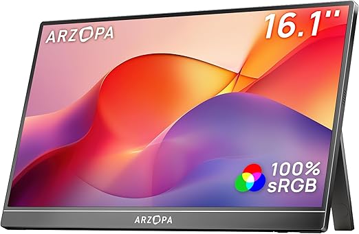 Arzopa Z1C 16.1 Inch 1080p FHD 100% sRGB Portable Laptop Monitor NEW