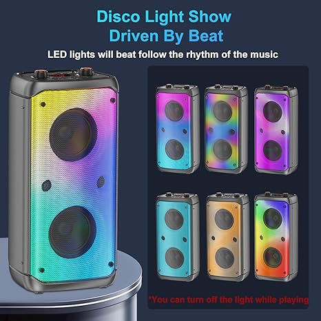 TAMPROAD Q55 80W RGB Wireless Deep Bass Portable Outdoor Party Speakers DEMO