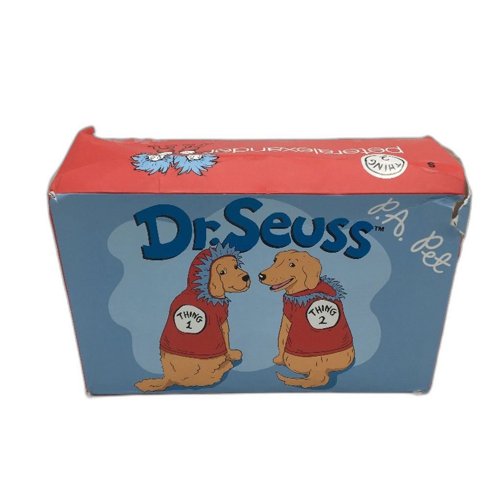 Peter Alexander Dr Seuss Thing 2 Fur Lined Hood Pet Dog Hoodie Size Small NEW