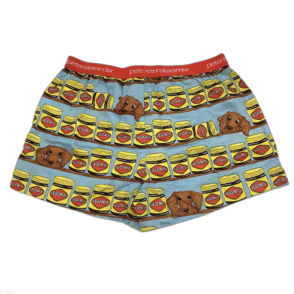 Peter Alexander Vegemite Penny Pattern Cotton Boxers Mens Size Medium NEW