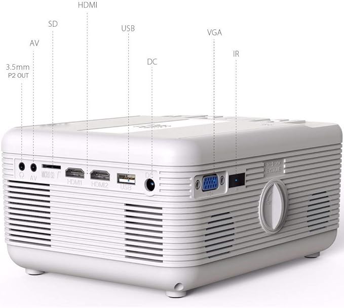 Tomate MTM-7010 700 Lumens 480p LED DVD Player Home Video Projector DEMO