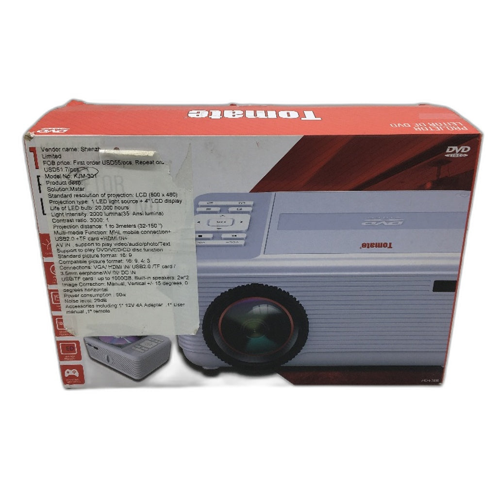 Tomate MTM-7010 700 Lumens 480p LED DVD Player Home Video Projector DEMO