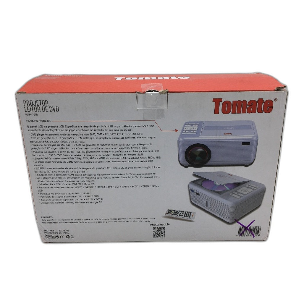 Tomate MTM-7010 700 Lumens 480p LED DVD Player Home Video Projector DEMO