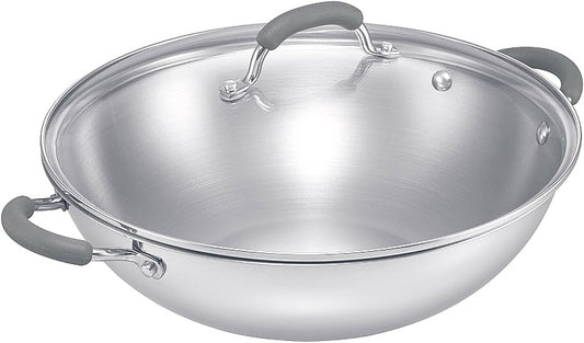 Raco Reliance Induction Suitable Oven Safe Stainless Steel 32cm Covered Wok NEW