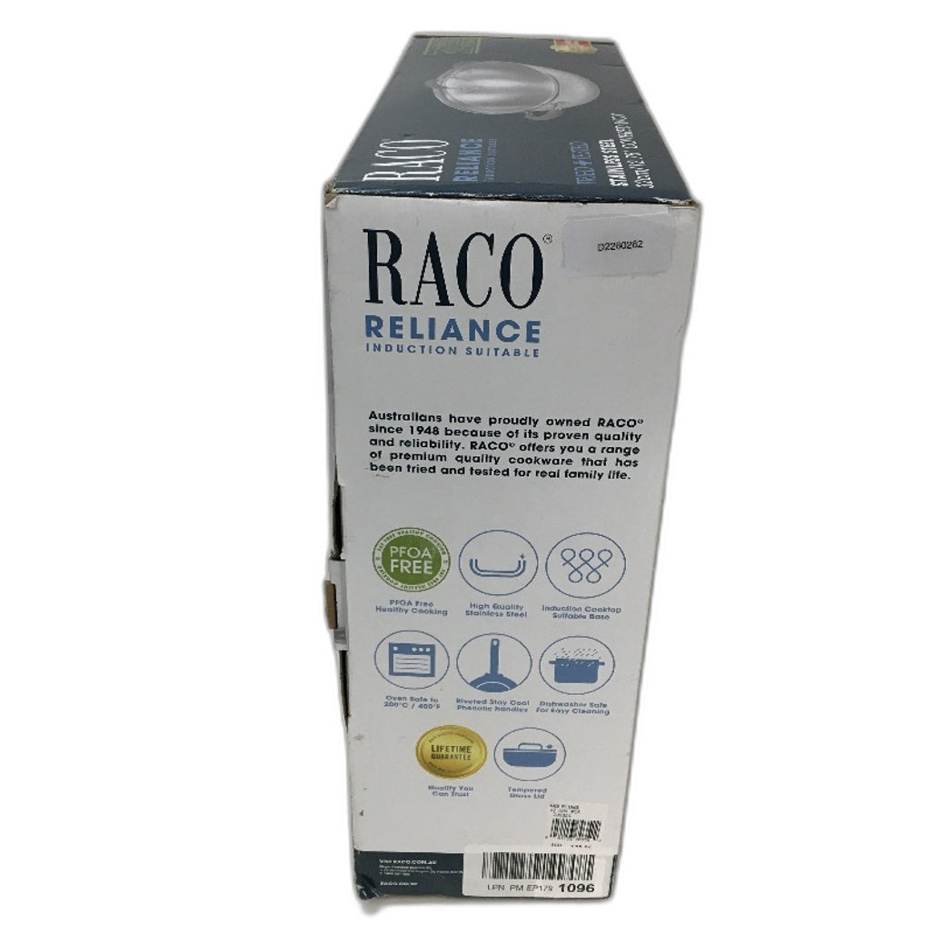 Raco Reliance Induction Suitable Oven Safe Stainless Steel 32cm Covered Wok NEW