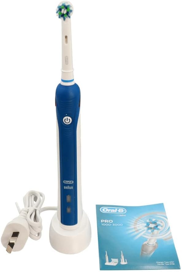 Braun Oral-B Pro 2000 Dark Blue Grip Handle Electric Rechargable Toothbrush NEW
