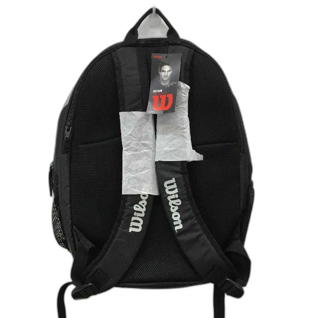 Wilson RF Team Roger Federer 2 Racket Tennis Backpack Black Grey NEW