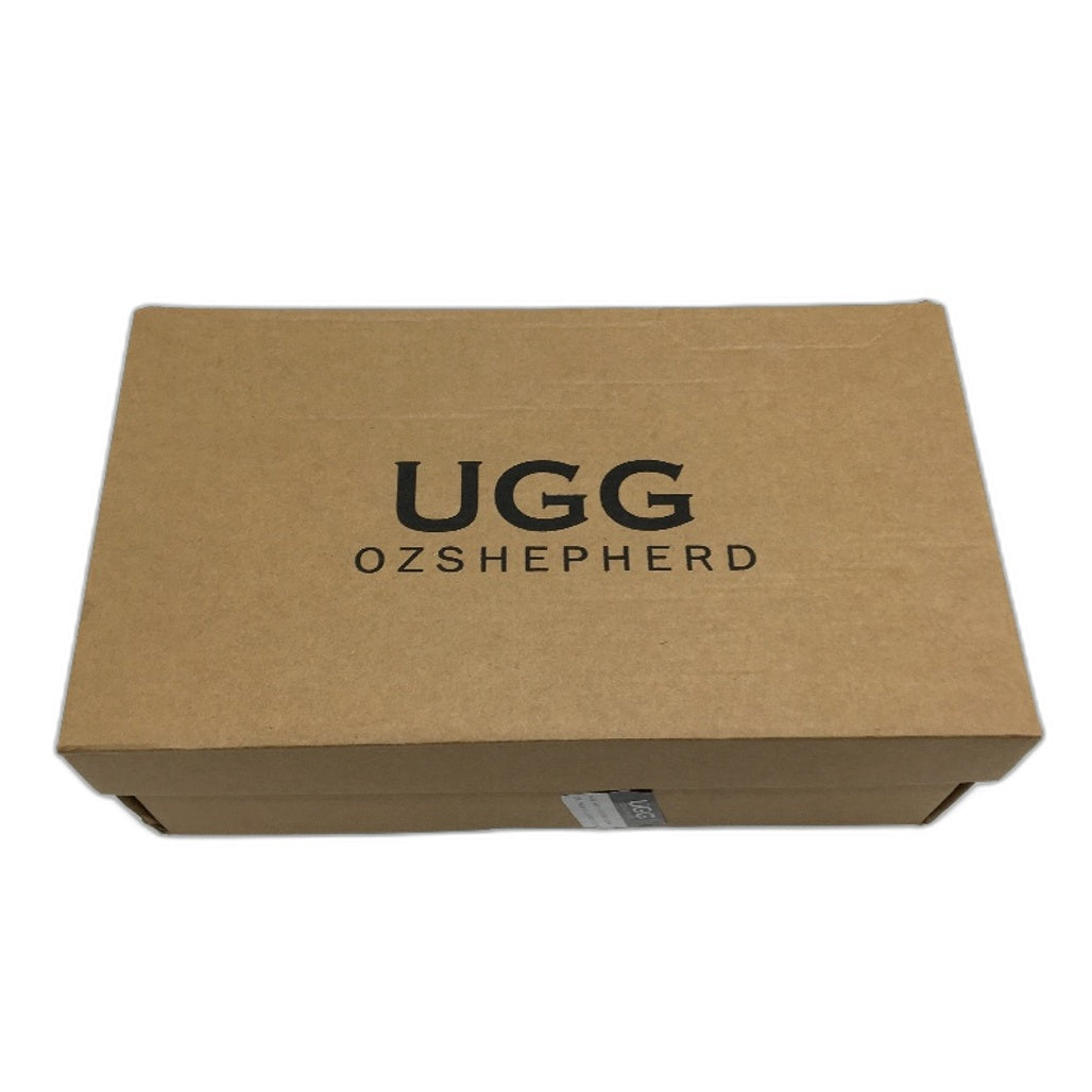 UGG Oz Double Face Sheepskin Grey Scuff Slippers Unisex Size EU42 M9 L11 NEW