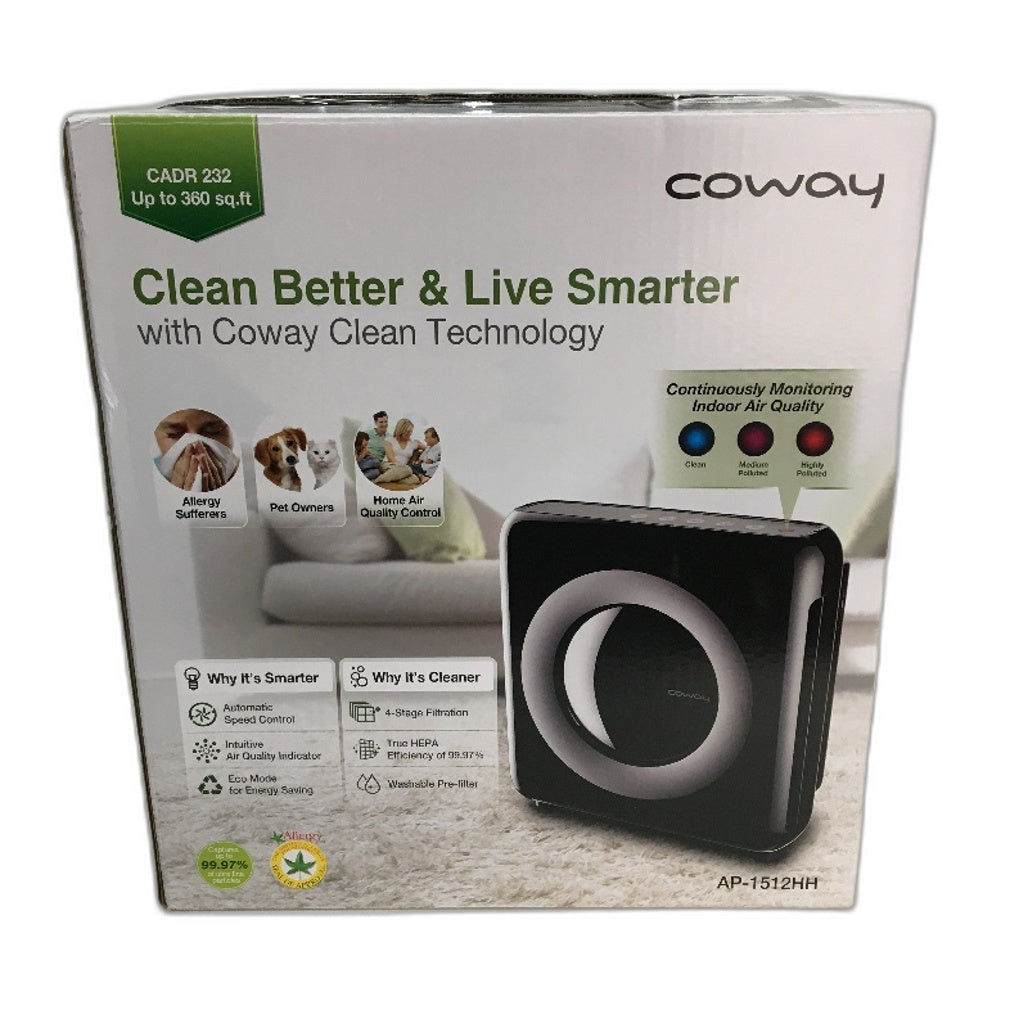 Coway Air Purifier AIRMEGA MIGHTY Black AP-1512HH Large Air Filter