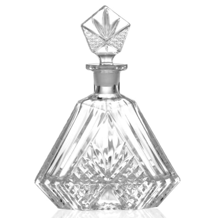 Trendy Mart Trangle Whiskey Decanter Set With 6 Crystal Glass Goblets