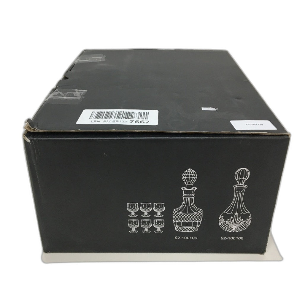 Trendy Mart Trangle Whiskey Decanter Set With 6 Crystal Glass Goblets