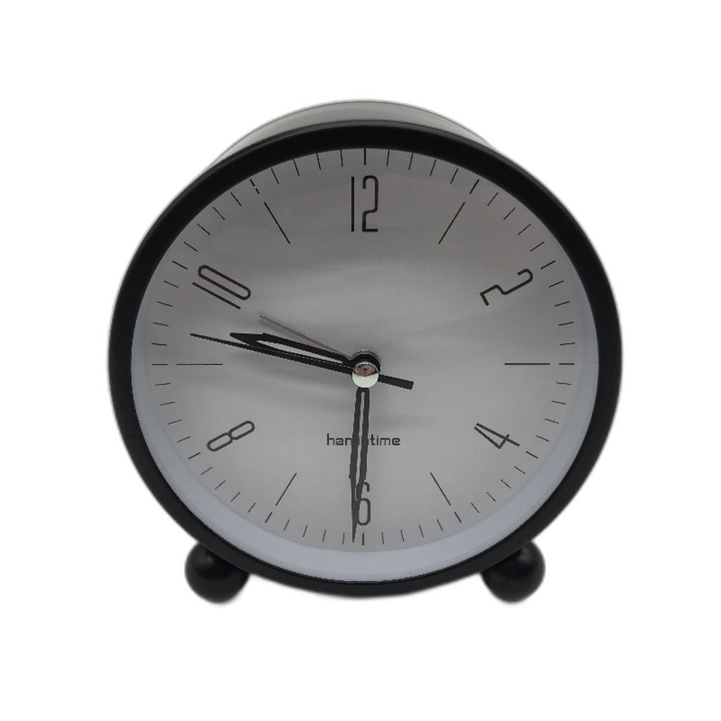 HoneyTime Analog Alarm Clock 4 Inch Super Silent Non-Ticking Small Bedside Clock