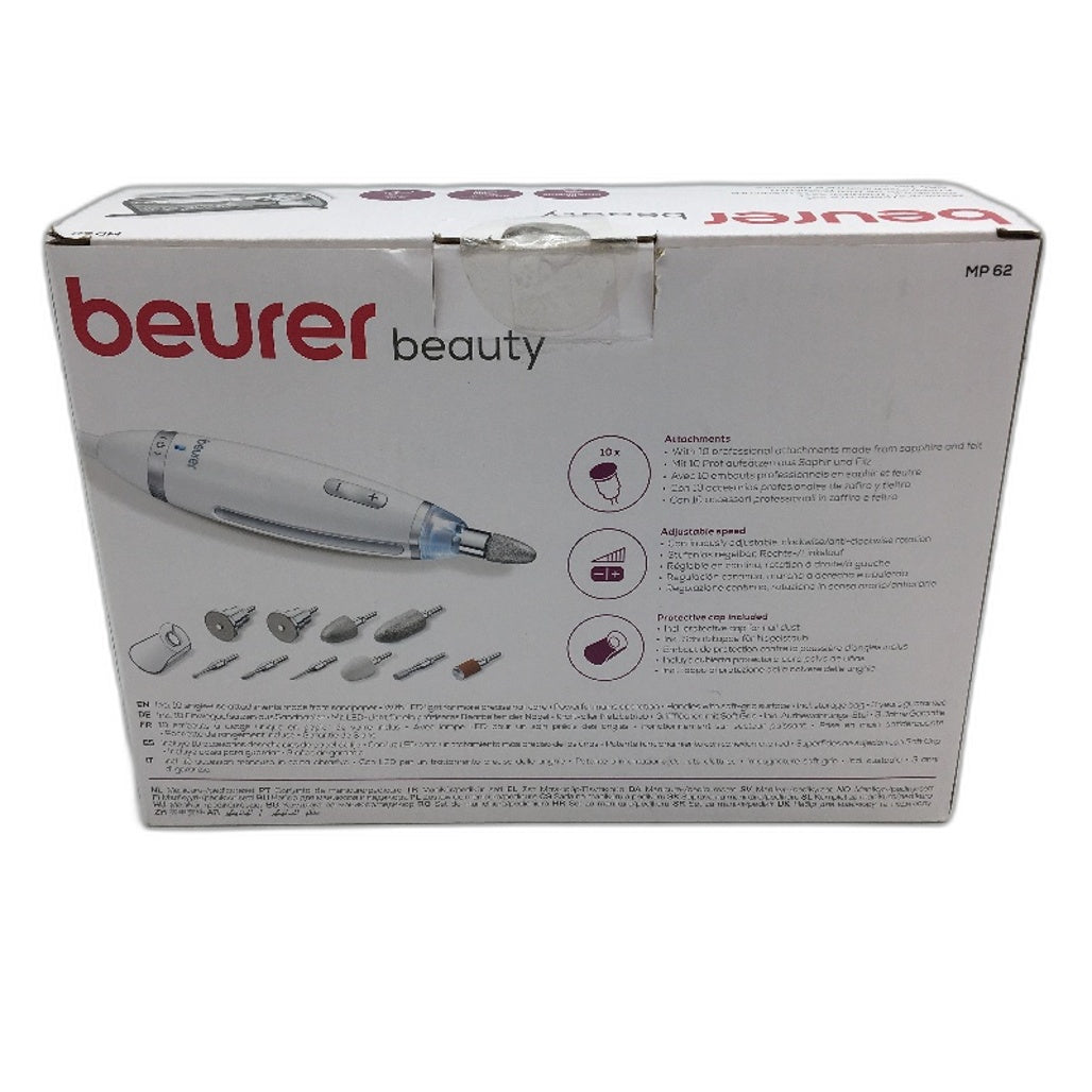 Beurer Beauty MP62 Electric Nail Drill Manicure & Pedicure Set Nail Buffer File