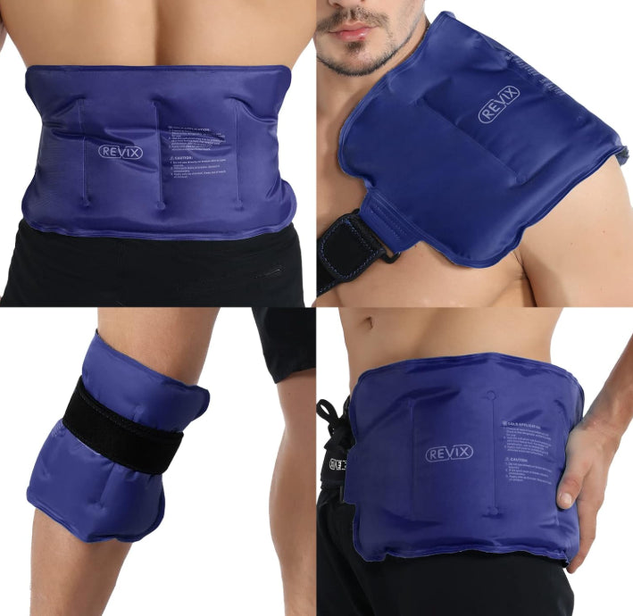 Revix Ice Pack For Injuries REX117 Reusable Gel Cold Pack Soft Lining Compress