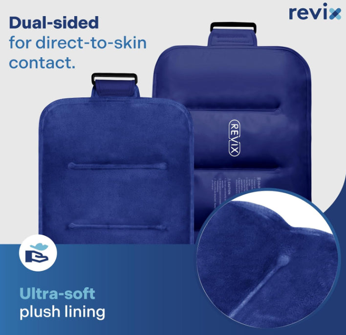 Revix Ice Pack For Injuries REX117 Reusable Gel Cold Pack Soft Lining Compress