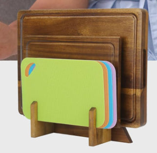 KISFAM Acacia Wooden Chopping Board Set Reversible Cutting & Serving Board