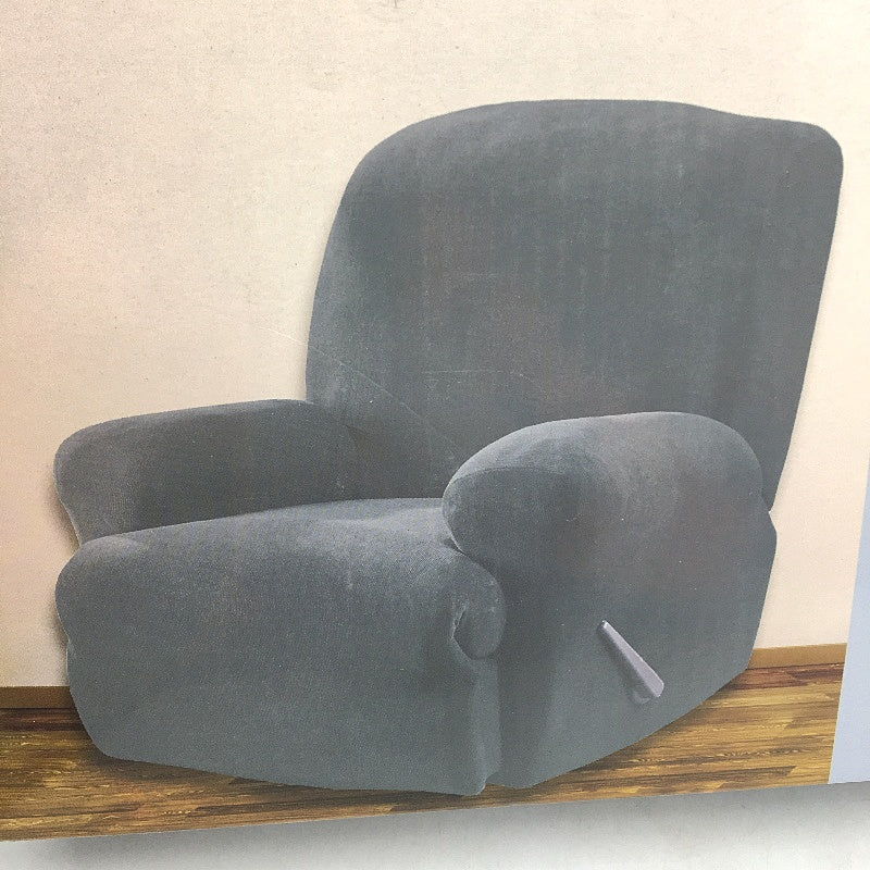 Kirkton House Recliner Seat Stretchy Slipcover Blue Soft Lined Chair Cover