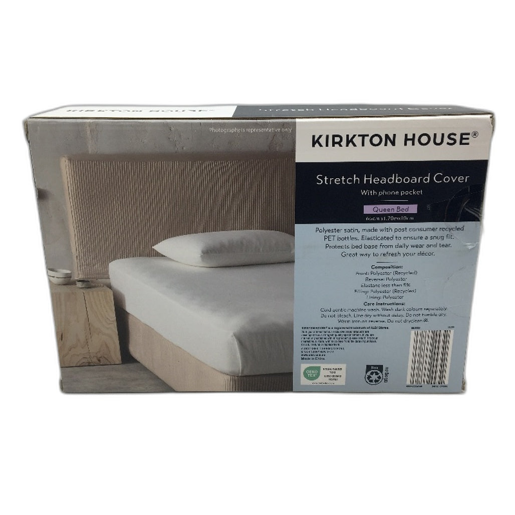 Kirkton House Gold Stretchy Silky Lined Headboard Cover QUEEN