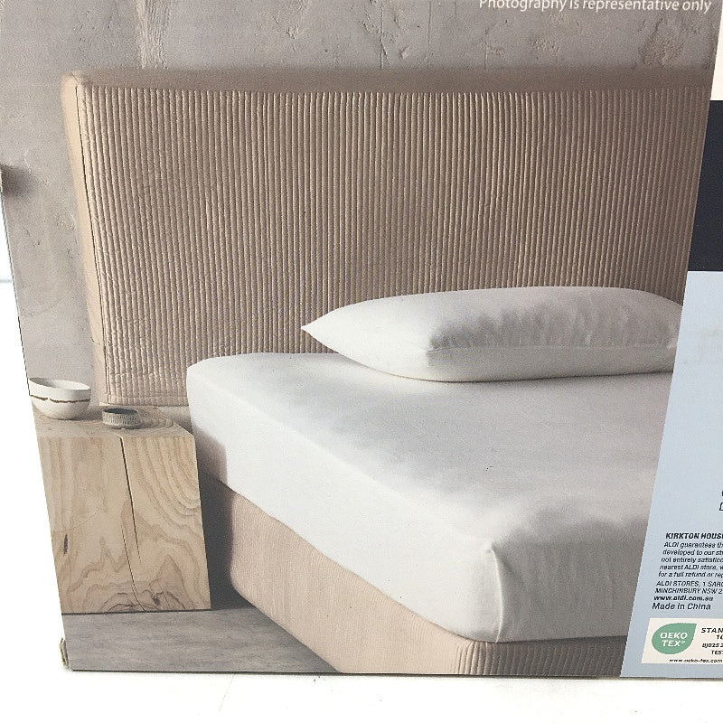 Kirkton House Gold Stretchy Silky Lined Headboard Cover QUEEN