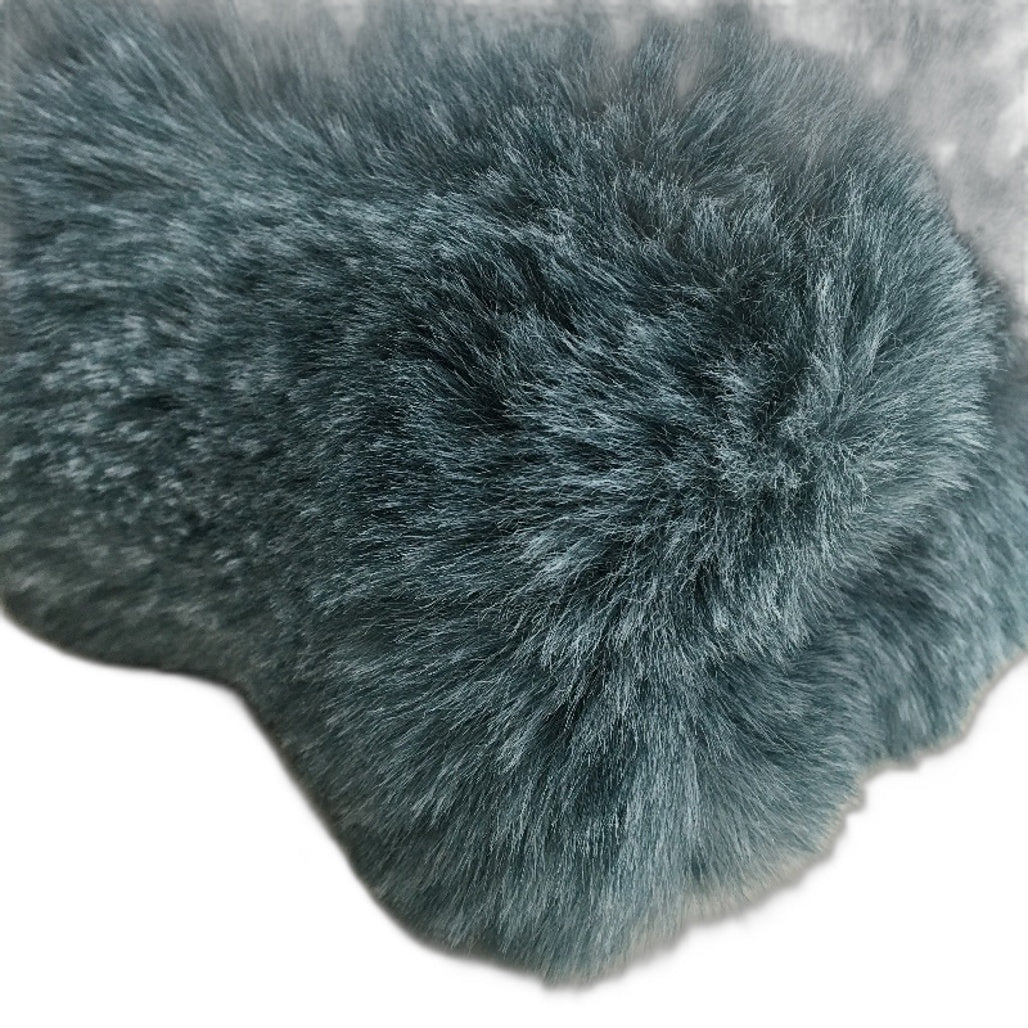 Kirkton House Teal Faux Fur Floor Rug Supersoft Mat 70cm x 1.4m